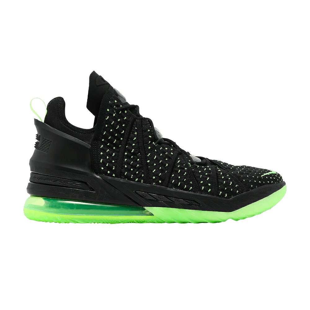 ナイキ レブロン 黒いこと 黒いこと 緑 緑であること \u0027DUNKMAN\u0027 スニーカー メンズ NIKE LEBRON 18 / BLACK ELECTRIC GREEN BLACK