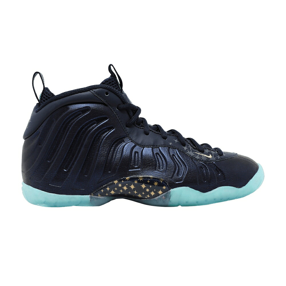 ナイキ ゴールド \u0027GOLD STARS\u0027 お坊っちゃん キッズ NIKE LITTLE POSITE ONE GS / OBSIDIAN METALLIC GOLD BALTIC もの言う花 マタニティ スニーカー
