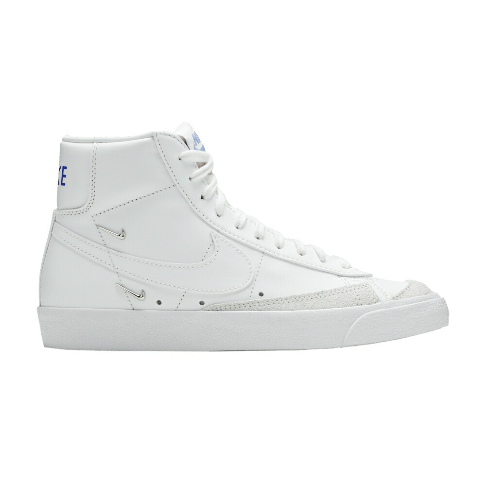 ナイキ ブレイザー ミッド 白いこと 白いこと \u002777 \u0027SISTERHOOD SILVER\u0027 スニーカー レディース NIKE WMNS BLAZER MID SE - WHITE METALLIC / WHITE HYPER ROYAL WHITE