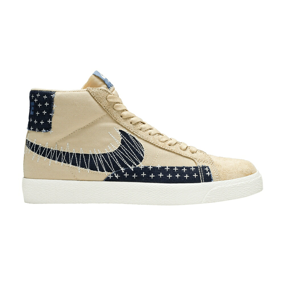 ナイキ ブレイザー ミッド エスビー 赤銅色 赤銅色 \u0027SASHIKO SESAME\u0027 スニーカー メンズ NIKE BLAZER MID SB PACK - / SESAME SAIL GUM LIGHT BROWN