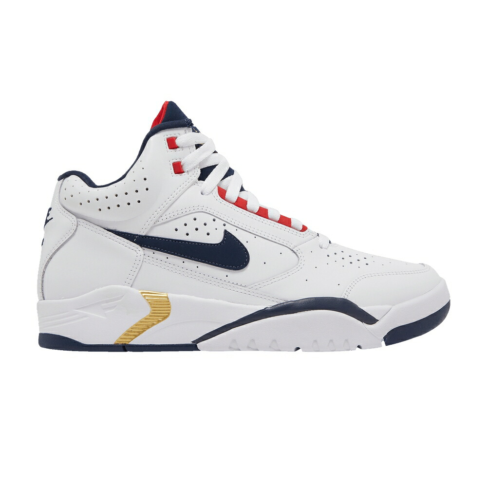 ナイキ フライト ライト ミッド 白色 ホワイト 赤 レッド OLYMPIC スニーカー メンズ NIKE AIR FLIGHT LITE MID / WHITE UNIVERSITY RED METALLIC
