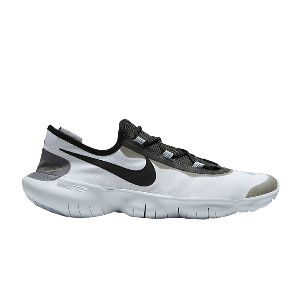 ナイキ フリー 白色 ホワイト 黒色 ブラック 5.0 'OBSIDIAN BLACK' スニーカー メンズ NIKE FREE RN 2020 MIST / WHITE OBSIDIAN MIST BLACK