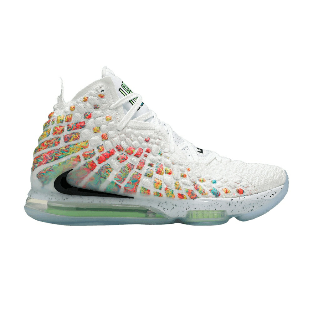 ナイキ レブロン コマンド 白色 ホワイト 黒色 ブラック 'AIR FORCE' スニーカー メンズ NIKE LEBRON 17 COMMAND / WHITE BLACK MULTI COLOR