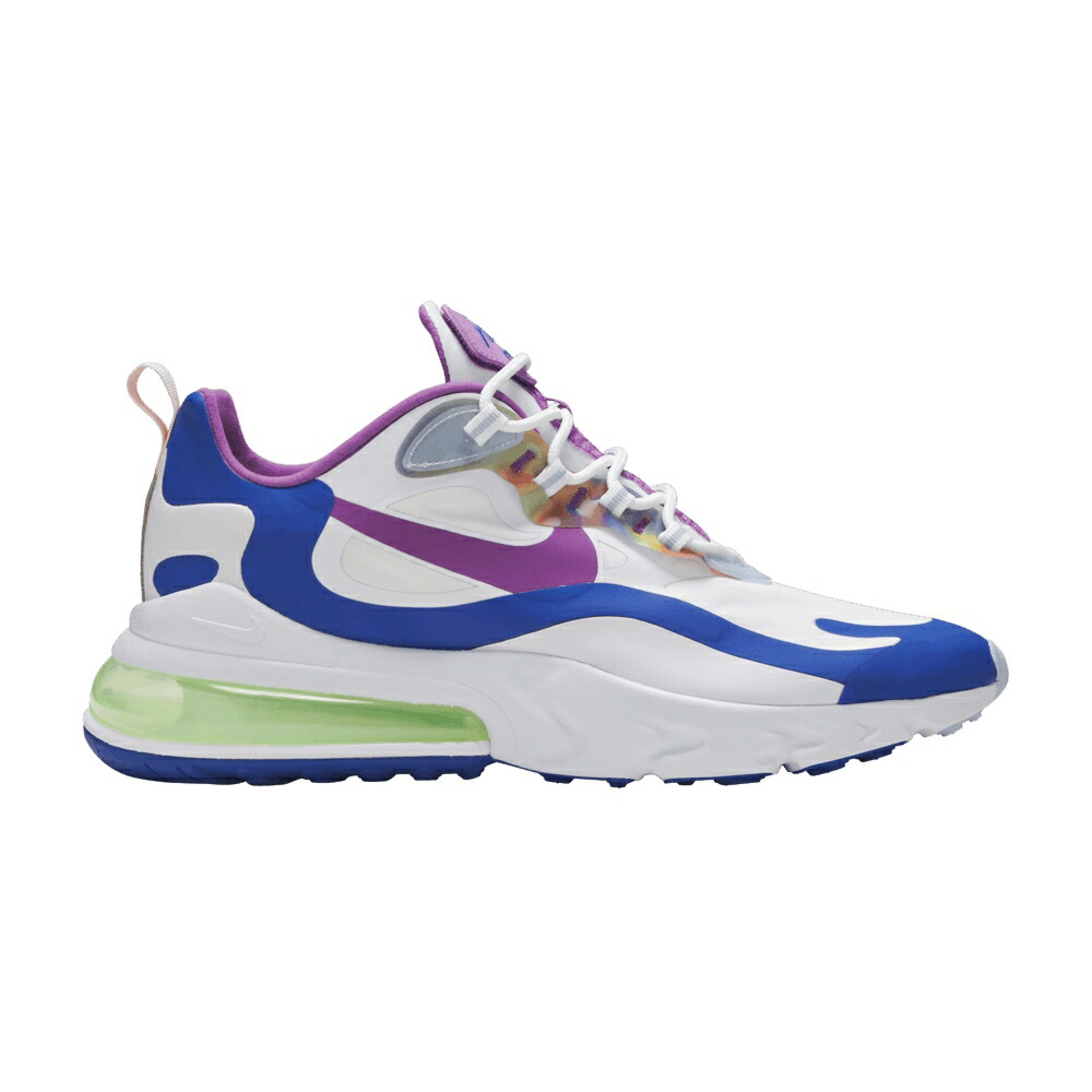 ナイキ マックス リアクト 白色 ホワイト 青色 ブルー エアマックス EASTER スニーカー メンズ NIKE AIR MAX 270 REACT / WHITE WASHED CORAL HYPER BLUE
