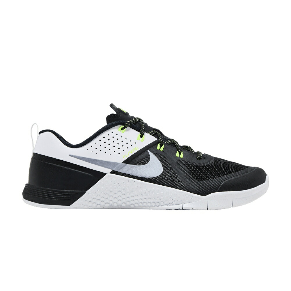 ナイキ 白色 ホワイト 黒色 ブラック クール 灰色 グレー BLACK VOLT スニーカー メンズ NIKE METCON 1 OG WHITE / BLACK METALLIC COOL GREY WHITE