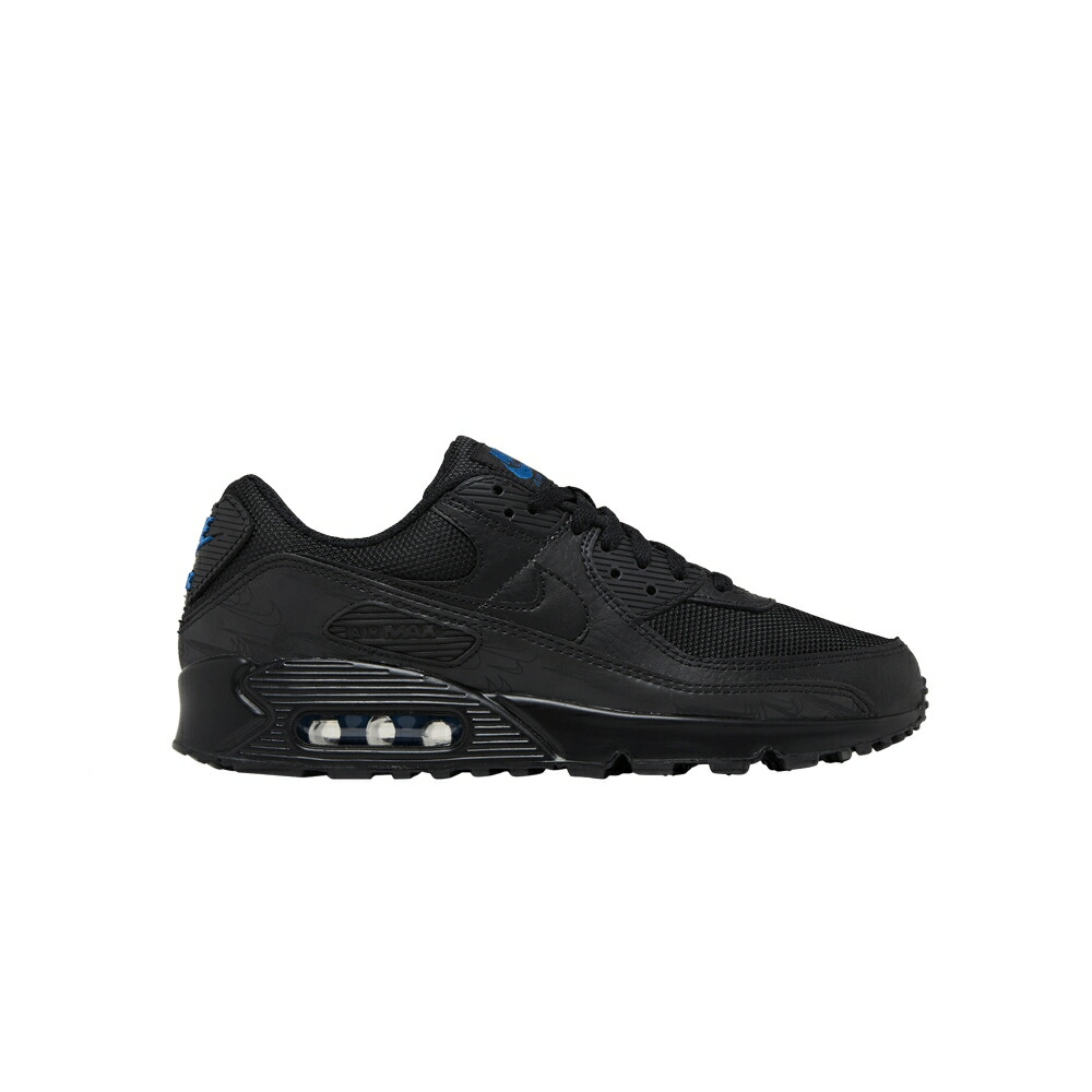 ナイキ マックス 黒色 ブラック 青色 ブルー エアマックス BLACK REFLECTIVE スニーカー メンズ NIKE AIR MAX 90 / BLACK DARK MARINA BLUE