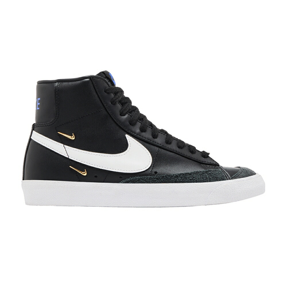 ナイキ ブレイザー ミッド 黒いこと 黒いこと 白いこと 白いこと \u002777 \u0027SISTERHOOD GOLD\u0027 スニーカー レディース NIKE WMNS BLAZER MID SE - BLACK METALLIC / BLACK HYPER ROYAL WHITE WHITE