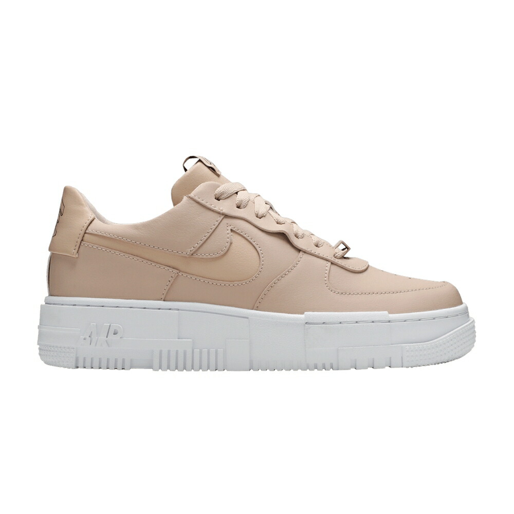 ナイキ ベージュ 黒色 ブラック 白色 ホワイト エアフォース 'PIXEL BEIGE' スニーカー レディース NIKE WMNS AIR FORCE 1 PARTICLE / PARTICLE BEIGE BLACK WHITE