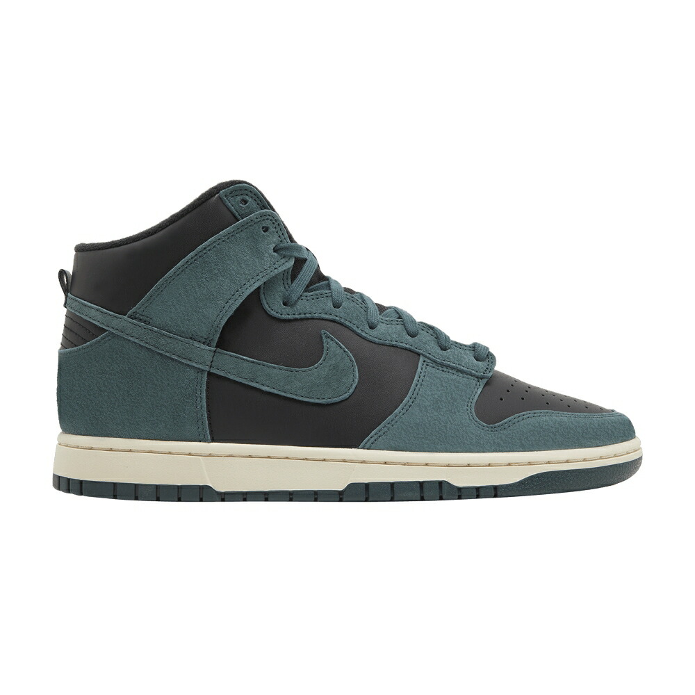 ナイキ ダンク ハイ プレミアム 黒色 ブラック クリーム ダンクハイ FADED SPRUCE スニーカー メンズ NIKE DUNK HIGH PREMIUM / BLACK BLACK LIGHT CREAM FADED