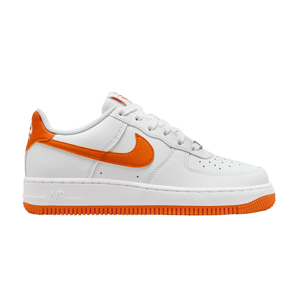 ナイキ 白いこと 白いこと 橙 オレンジ色 空軍 \u0027WHITE ORANGE\u0027 お坊っちゃん キッズ NIKE AIR FORCE 1 GS SAFETY / WHITE WHITE SAFETY ORANGE もの言う花 マタニティ スニーカー