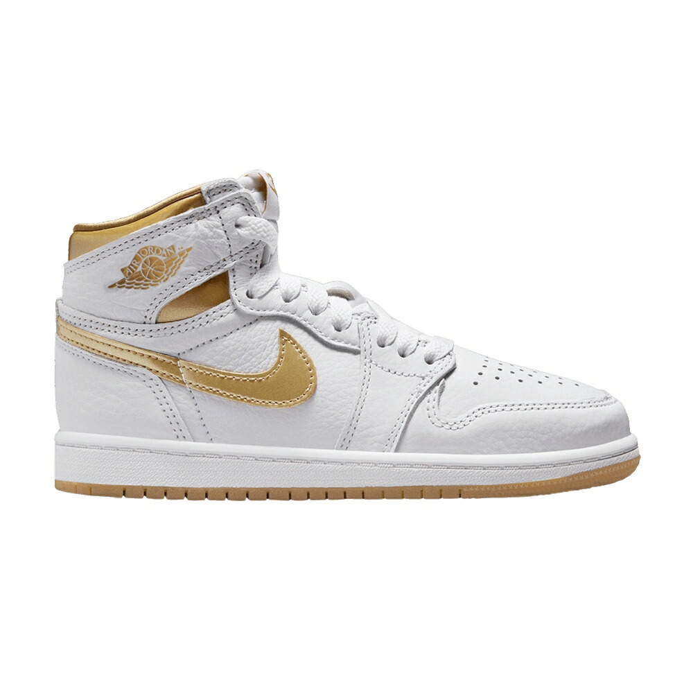 ナイキ 御機嫌 白いこと 白いこと ゴールド エアジョーダン \u0027METALLIC GOLD\u0027 お坊っちゃん キッズ AIR JORDAN AIR JORDAN 1 RETRO HIGH OG なおなお書き / WHITE METALLIC GOLD GUM LIGHT もの言う花 マタニティ スニーカー