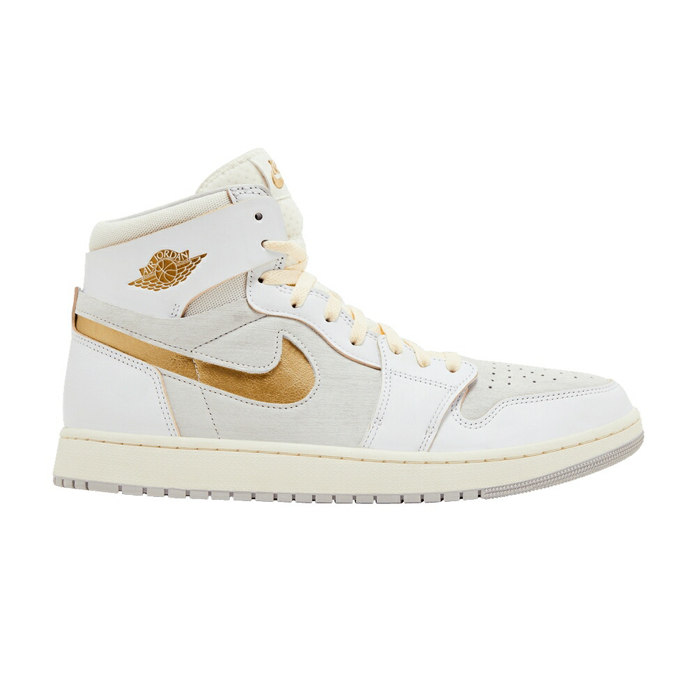ナイキ ハイ ズーム 白色 ホワイト 灰色 グレー ゴールド エアジョーダン FIBA スニーカー メンズ AIR JORDAN AIR JORDAN 1 HIGH ZOOM COMFORT 2 / WHITE NEUTRAL GREY METALLIC GOLD