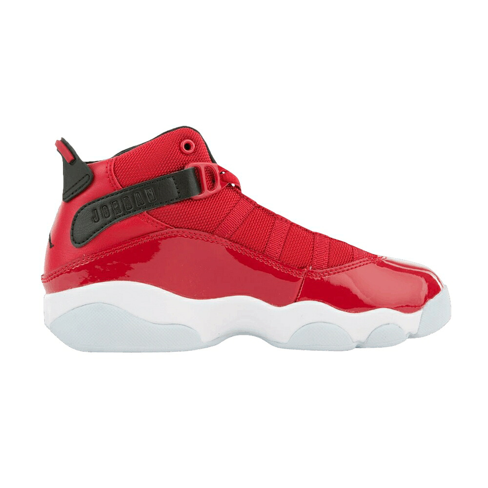 ナイキ リング 赤 レッド 黒色 ブラック 白色 ホワイト エアジョーダン 'GYM RED' ジュニア キッズ AIR JORDAN AIR JORDAN 6 RINGS PS / GYM RED BLACK WHITE ベビー マタニティ スニーカー｜スニケス