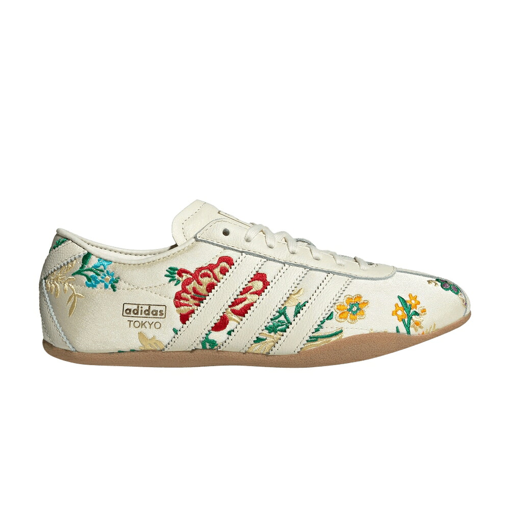 アディダス クリーム 白色 ホワイト ゴールド 'FLORAL WHITE' スニーカー レディース ADIDAS WMNS TOKYO EMBROIDERY PACK - CREAM / CREAM WHITE GOLD METALLIC GUM