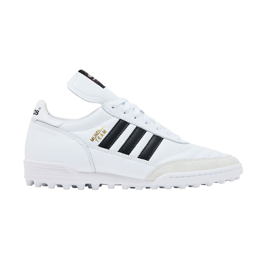 アディダス 野球クラブ 白いこと 白いこと 中核グループ 黒いこと 黒いこと ゴールド \u0027WHITE BLACK\u0027 スニーカー メンズ ADIDAS MUNDIAL TEAM TF / CLOUD WHITE CORE BLACK GOLD