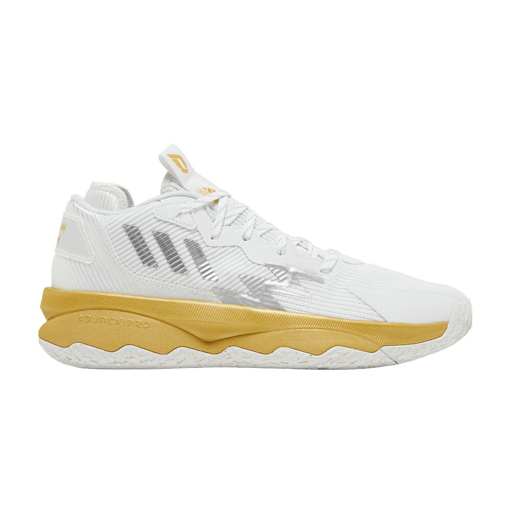アディダス 白色 ホワイト 銀色 シルバー LAHEEM DREAM スニーカー メンズ ADIDAS DAME 8 THE / FOOTWEAR WHITE SILVER METALLIC