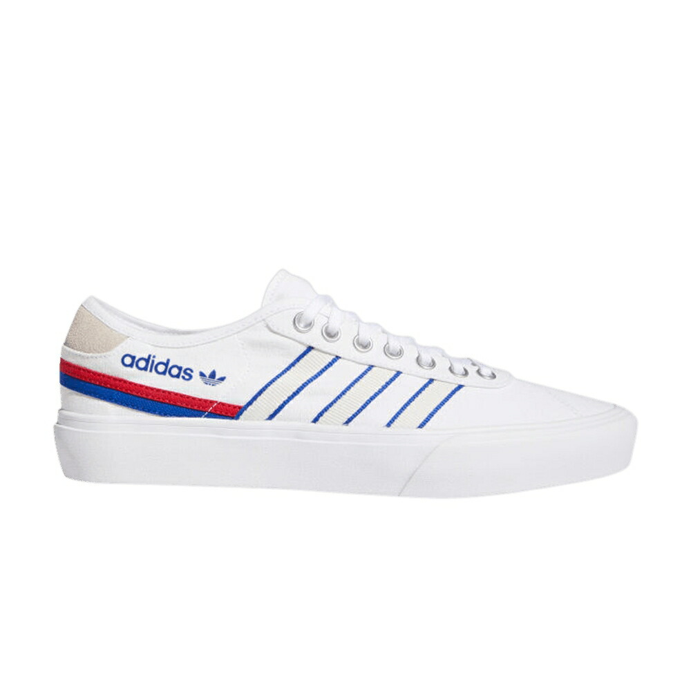 アディダス 白色 ホワイト 青色 ブルー WHITE BLUE スニーカー メンズ ADIDAS DELPALA SCARLET / CLOUD WHITE SCARLET ROYAL BLUE
