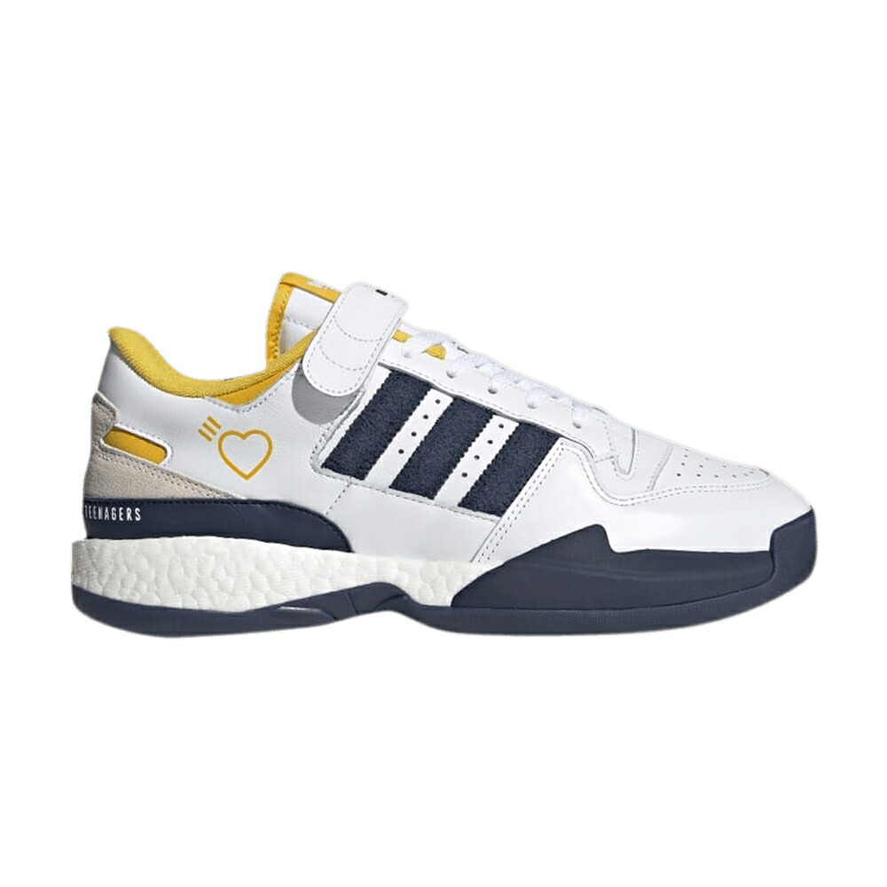 アディダス 討論会 黄味がかった 黄色 白いこと 白いこと \u0027HAZY NAVY\u0027 スニーカー メンズ ADIDAS HUMAN MADE X FORUM LOW YELLOW / CLOUD WHITE HAZY YELLOW
