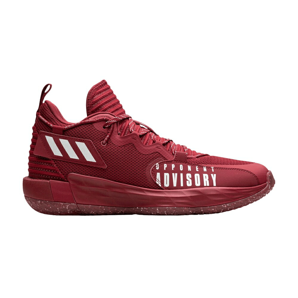 アディダス チーム カレッジ ワイン色 バーガンディー 'OPPONENT BURGUNDY' スニーカー メンズ ADIDAS DAME 7 EXTPLY ADVISORY - TEAM COLLEGE / TEAM COLLEGE BURGUNDY FOOTWEAR
