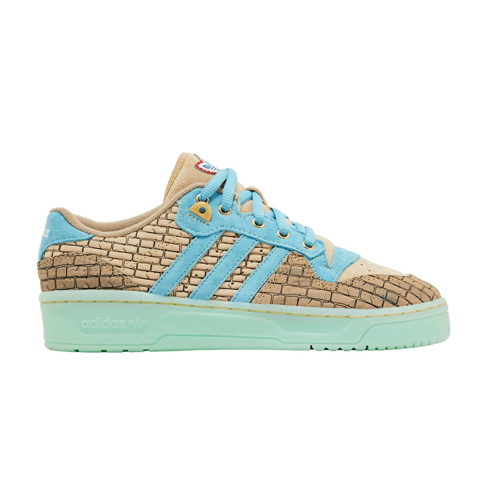 アディダス 青色 ブルー マジック ベージュ BUILDING BRIDGES スニーカー メンズ ADIDAS UNHEARDOF X RIVALRY LOW / PRELOVED BLUE MAGIC BEIGE