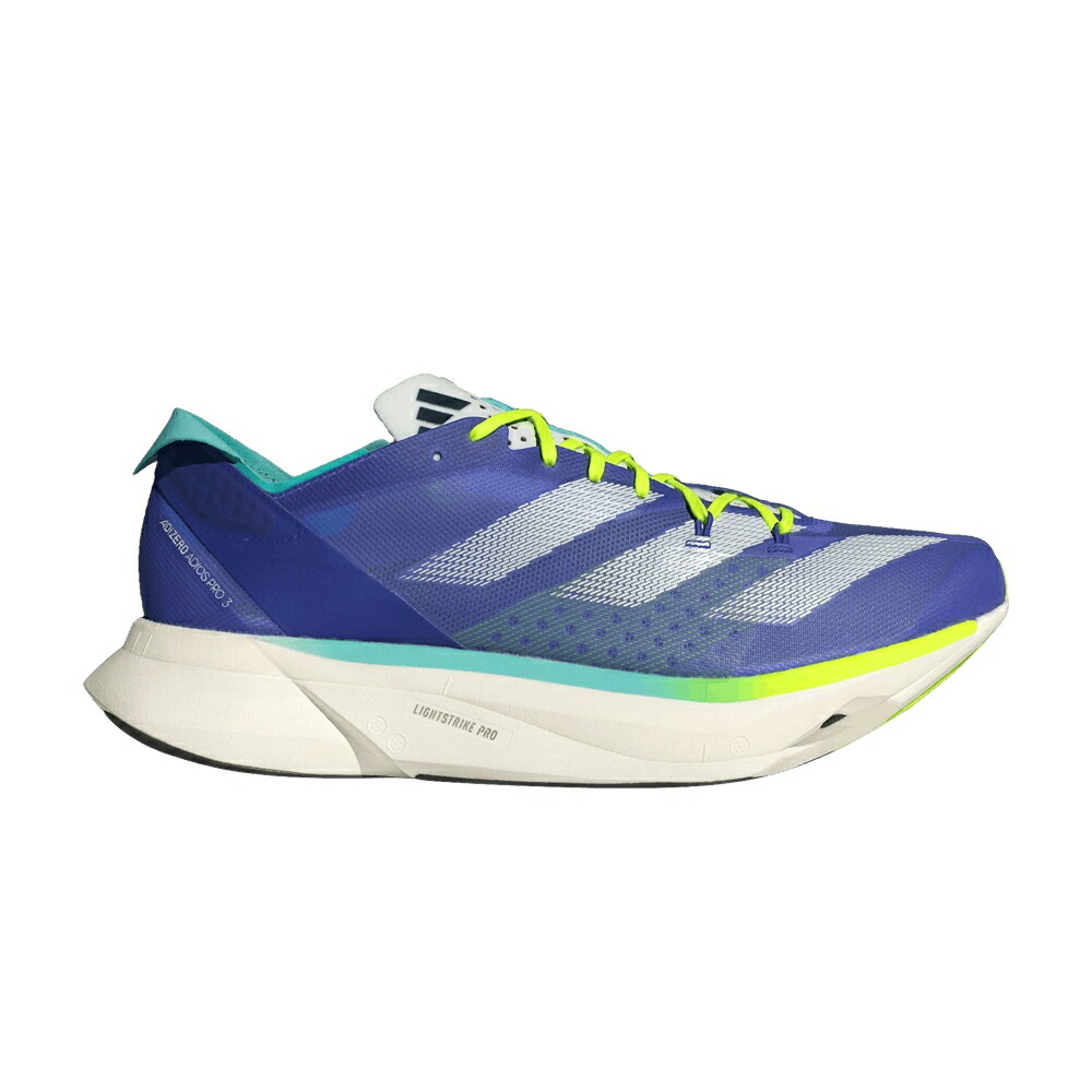 アディダス アディゼロ アディオス プロ 青色 ブルー ゼロ 'COBALT LEMON' スニーカー メンズ ADIDAS ADIZERO ADIOS PRO 3 BLUE LUCID / COBALT BLUE ZERO METALLIC LUCID