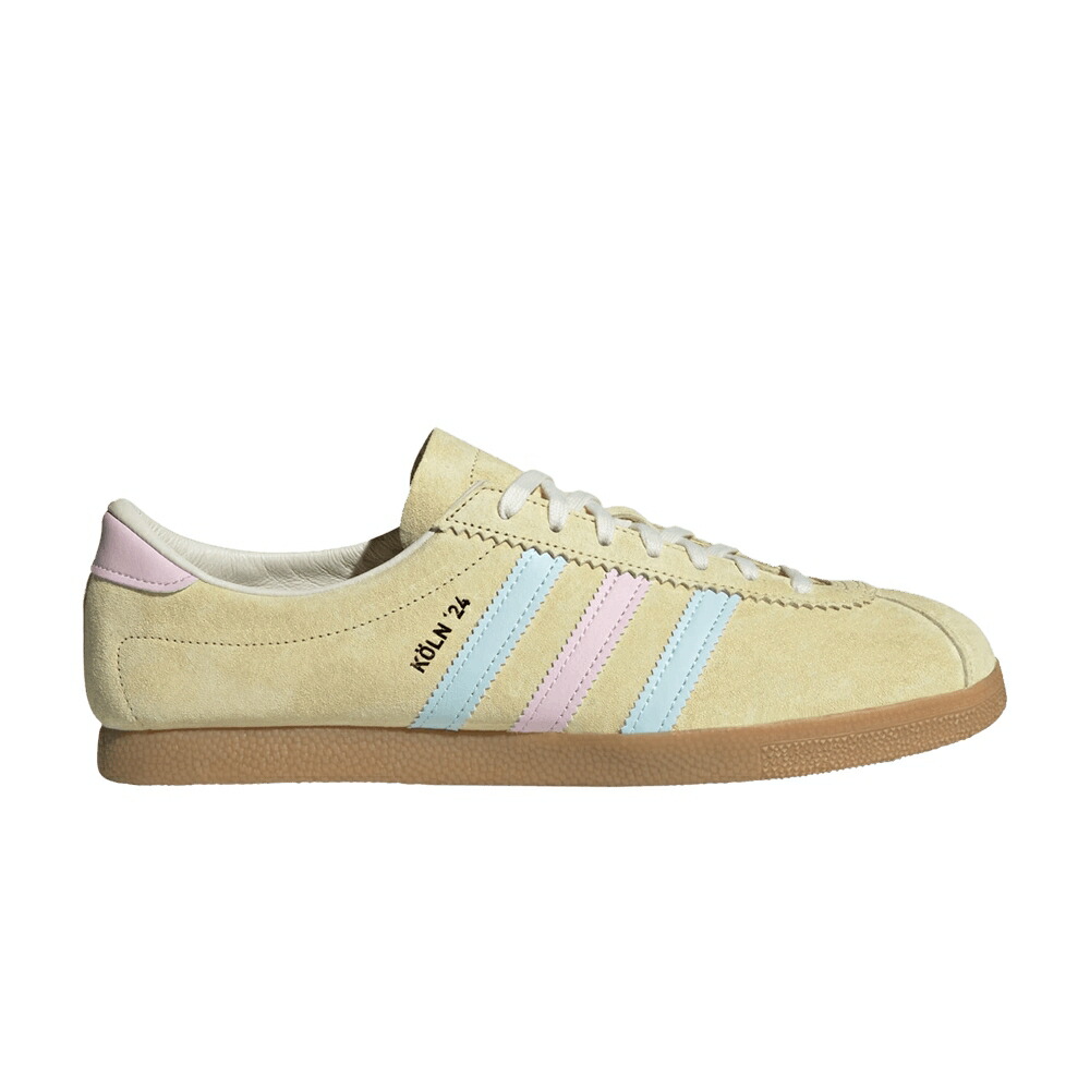 アディダス 黄味がかった 黄み 青味 青色 \u0027ALMOST PINK\u0027 スニーカー メンズ ADIDAS KOLN 24 YELLOW BLUE / ALMOST YELLOW ALMOST BLUE CLEAR 靴-スニーカー-メンズ靴
