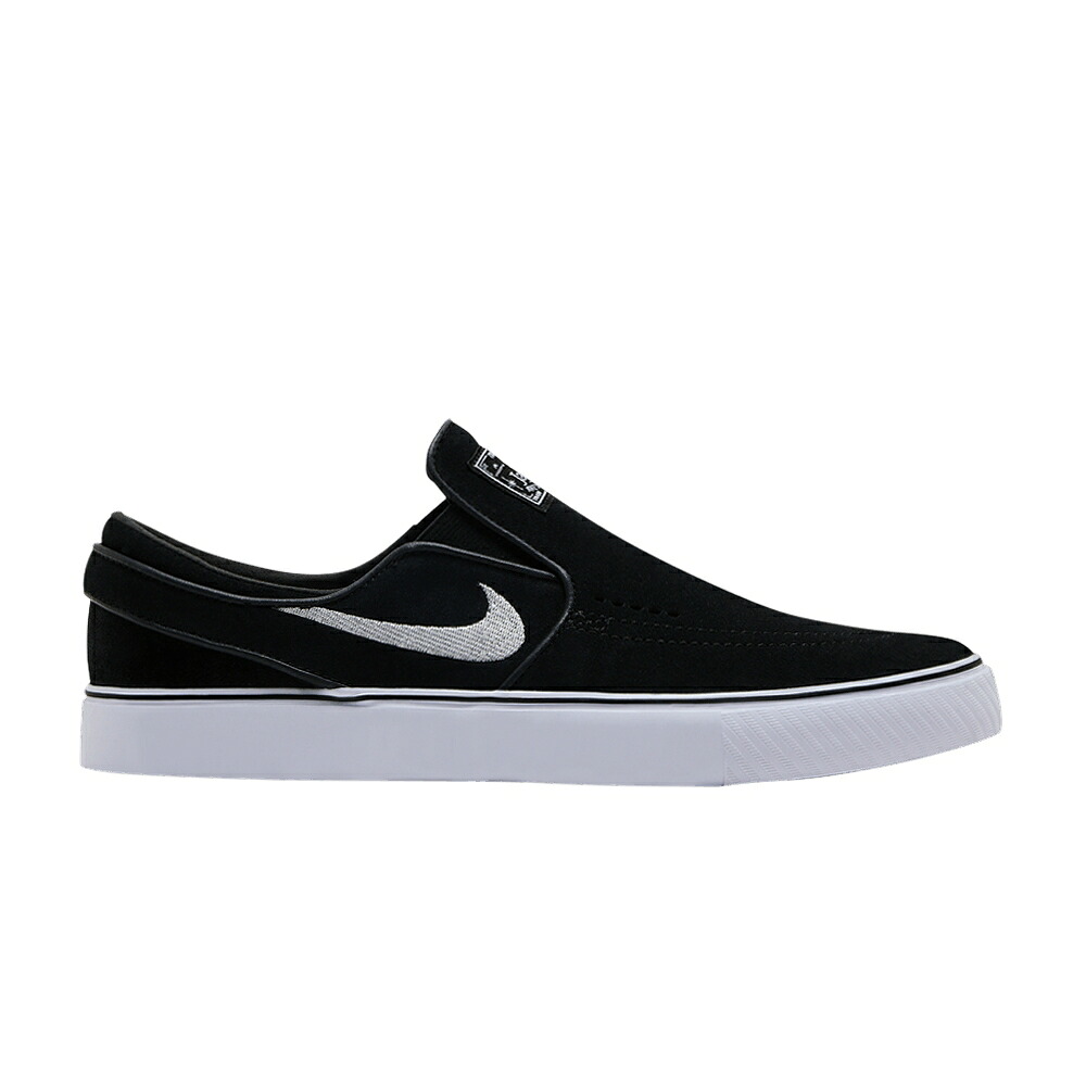 ナイキ 望遠レンズ エスビー 黒いこと 黒いこと 白いこと 白いこと JANOSKI+ \u0027BLACK WHITE\u0027 スニーカー メンズ NIKE ZOOM STEFAN SLIP SB / BLACK BLACK BLACK WHITE