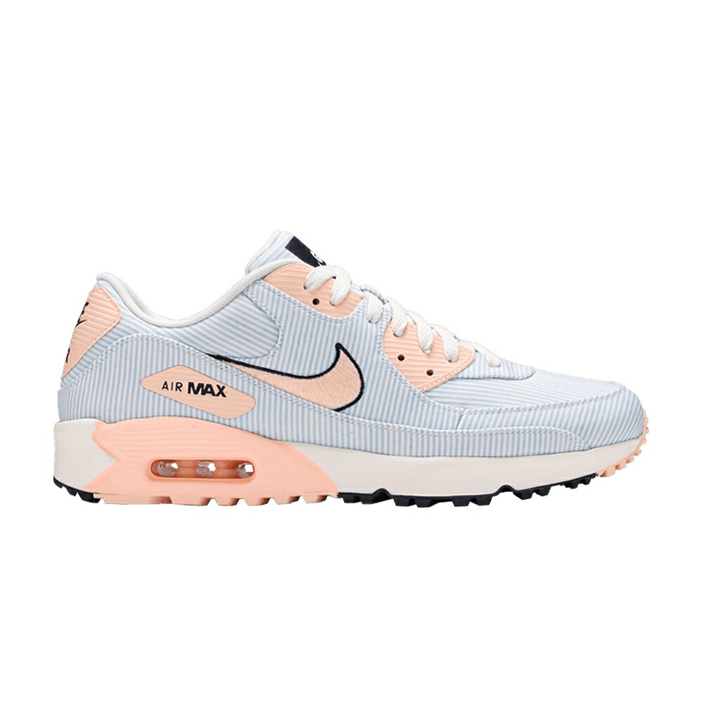 ナイキ マックス ゴルフ 青味 青み エア湖マックス \u0027SEERSUCKER\u0027 スニーカー メンズ NIKE AIR MAX 90 GOLF NRG / HYDROGEN BLUE SAIL OBSIDIAN