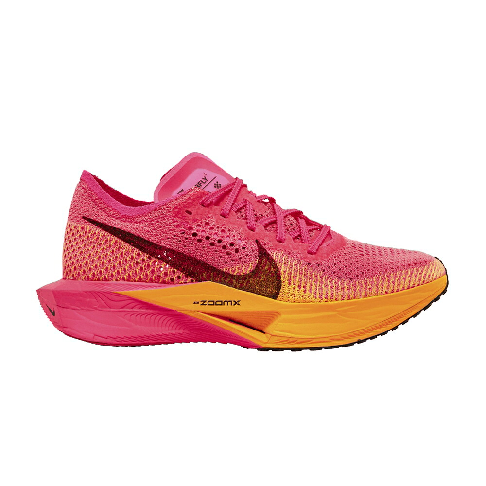 ナイキ サクラ色 黒いこと 黒いこと レーザ 橙 オレンジ色 NEXT% \u0027HYPER PINK\u0027 スニーカー レディース NIKE WMNS ZOOMX VAPORFLY 3 / HYPER PINK BLACK LASER ORANGE