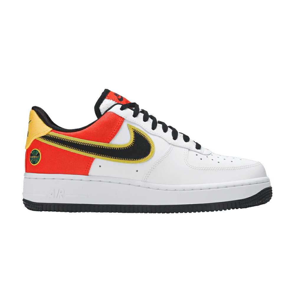 ナイキ 白色 ホワイト 黒色 ブラック 橙 オレンジ エアフォース 'ROSWELL RAYGUN' スニーカー メンズ NIKE AIR FORCE 1 LOW / WHITE BLACK ORANGE FLASH|スニケス