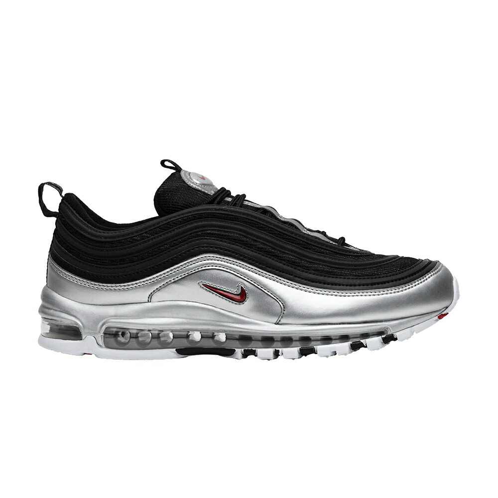 ナイキ マックス 黒色 ブラック 赤 レッド エアマックス BSIDES SILVER スニーカー メンズ NIKE AIR MAX 97 QS B-SIDES METALLIC / BLACK VARSITY RED METALLIC