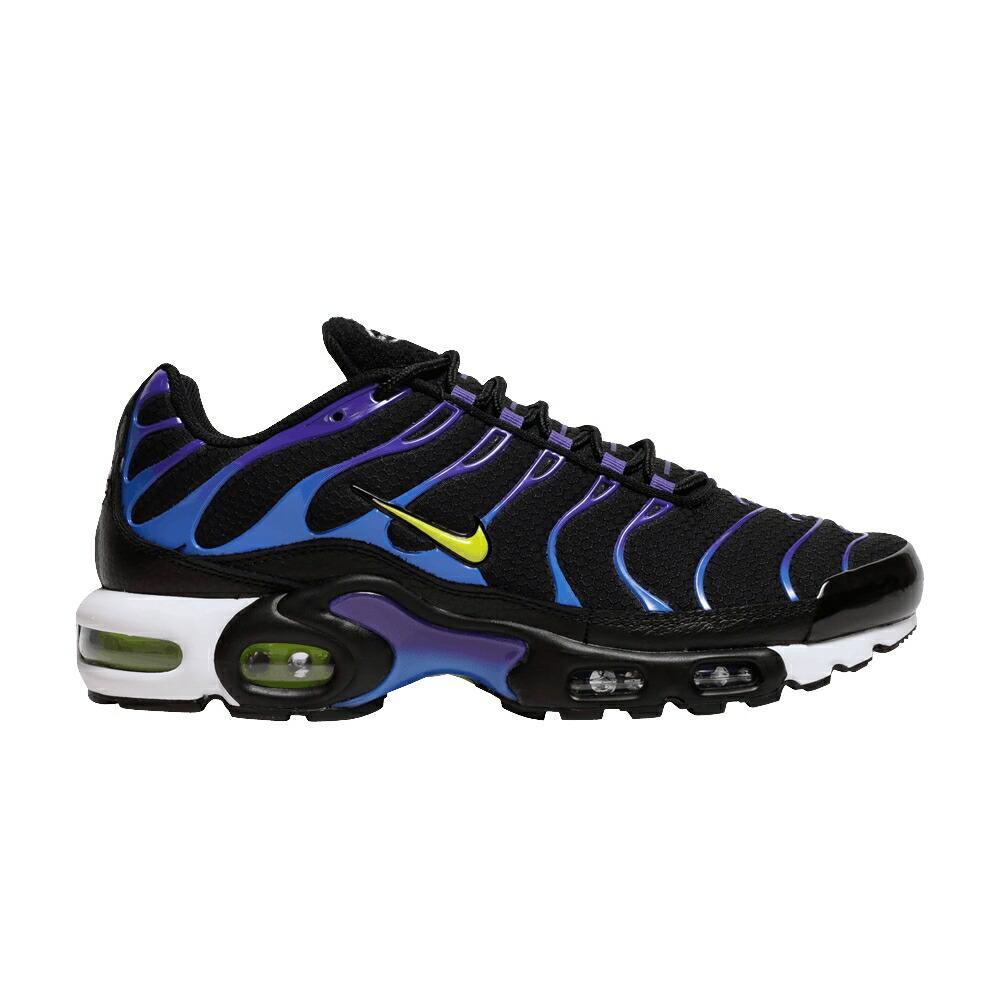 ナイキ マックス 黒色 ブラック コート 紫 パープル 白色 ホワイト エアマックスプラス 'KAOMOJI' スニーカー メンズ NIKE AIR MAX PLUS / BLACK COURT PURPLE WHITE CYBER