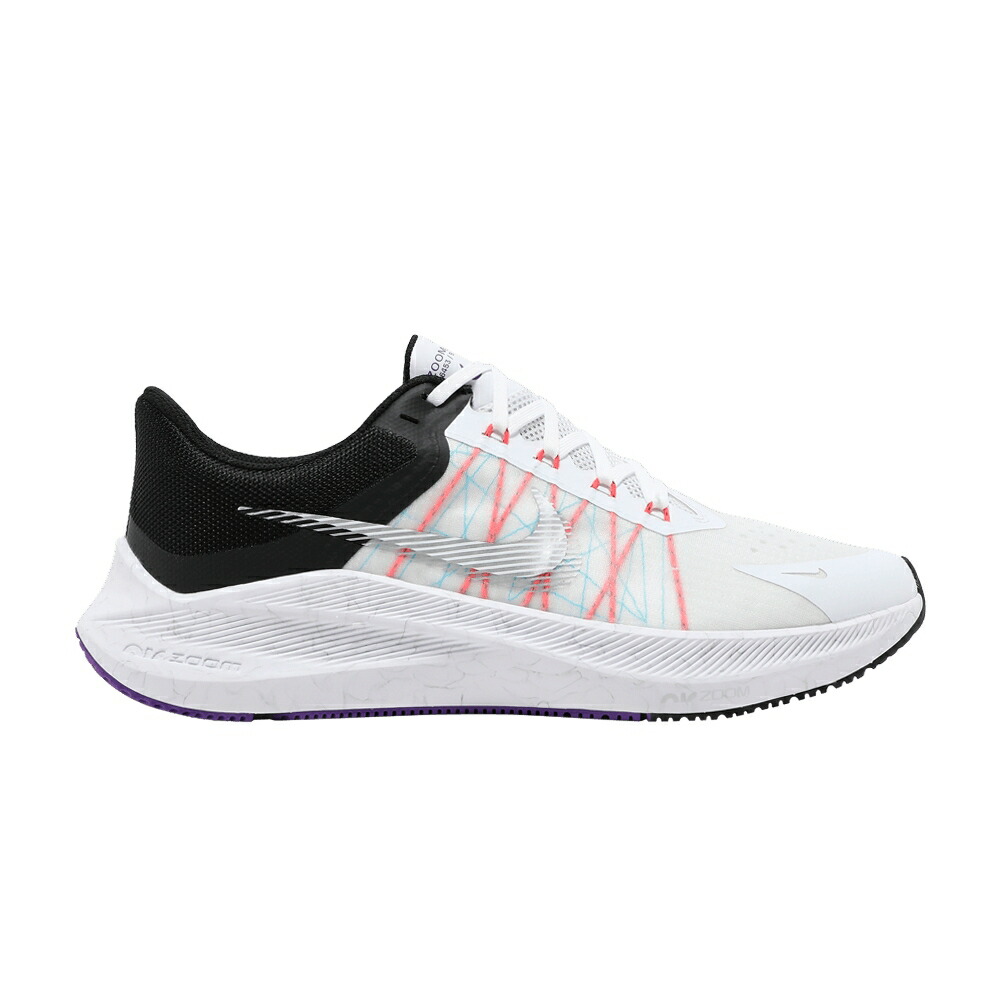 ナイキ 白色 ホワイト 黒色 ブラック クリムゾン WHITE CRIMSON スニーカー メンズ NIKE WINFLO 8 FLASH / WHITE BLACK FLASH CRIMSON