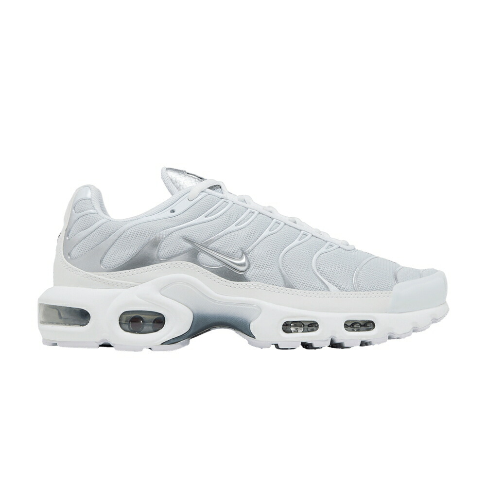 ナイキ マックス 白色 ホワイト 銀色 シルバー ピュア エアマックスプラス 'WHITE SILVER' スニーカー レディース NIKE WMNS AIR MAX PLUS METALLIC / WHITE METALLIC SILVER PURE|スニケス
