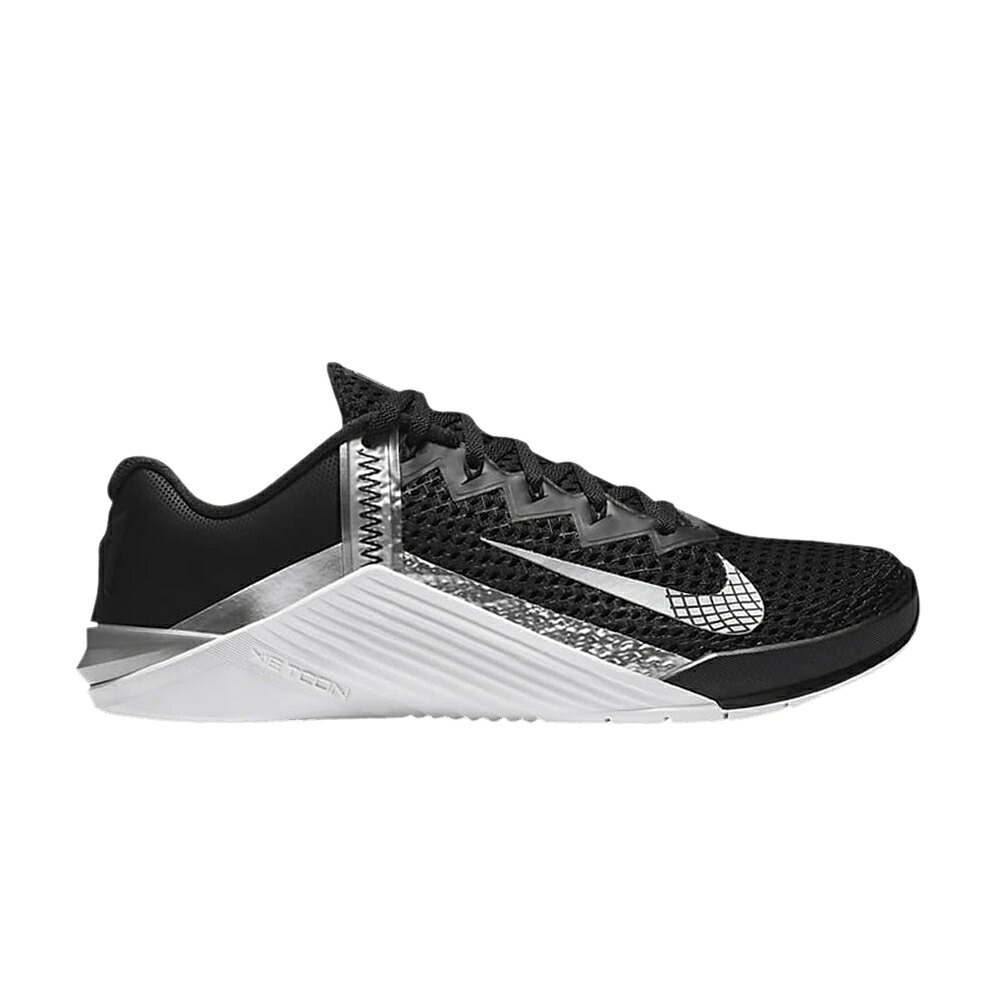 ナイキ 黒色 ブラック 銀色 シルバー 'BLACK SILVER' スニーカー レディース NIKE WMNS METCON 6 METALLIC / BLACK METALLIC SILVER METALLIC