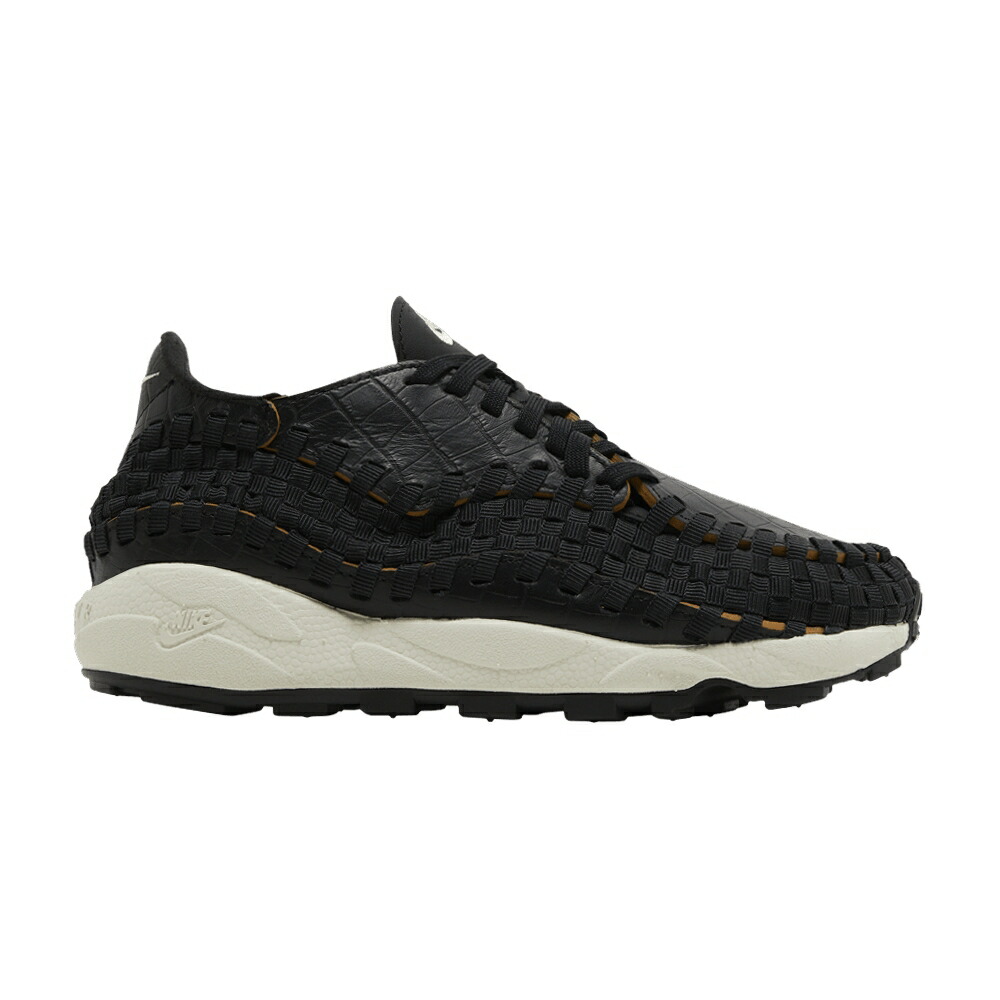 ナイキ ウーブン 黒いこと 黒いこと 象牙色 \u0027BLACK CROC\u0027 スニーカー レディース NIKE WMNS AIR FOOTSCAPE WOVEN / BLACK PALE IVORY DESERT OCHRE