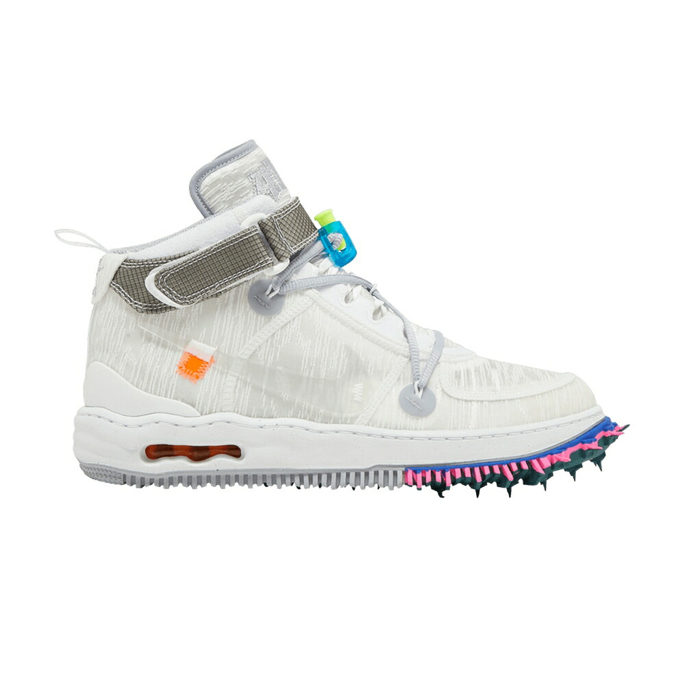 ナイキ オフホワイト ミッド 白色 ホワイト エアフォース WHITE スニーカー メンズ NIKE OFF-WHITE X AIR FORCE 1 MID / WHITE CLEAR WHITE