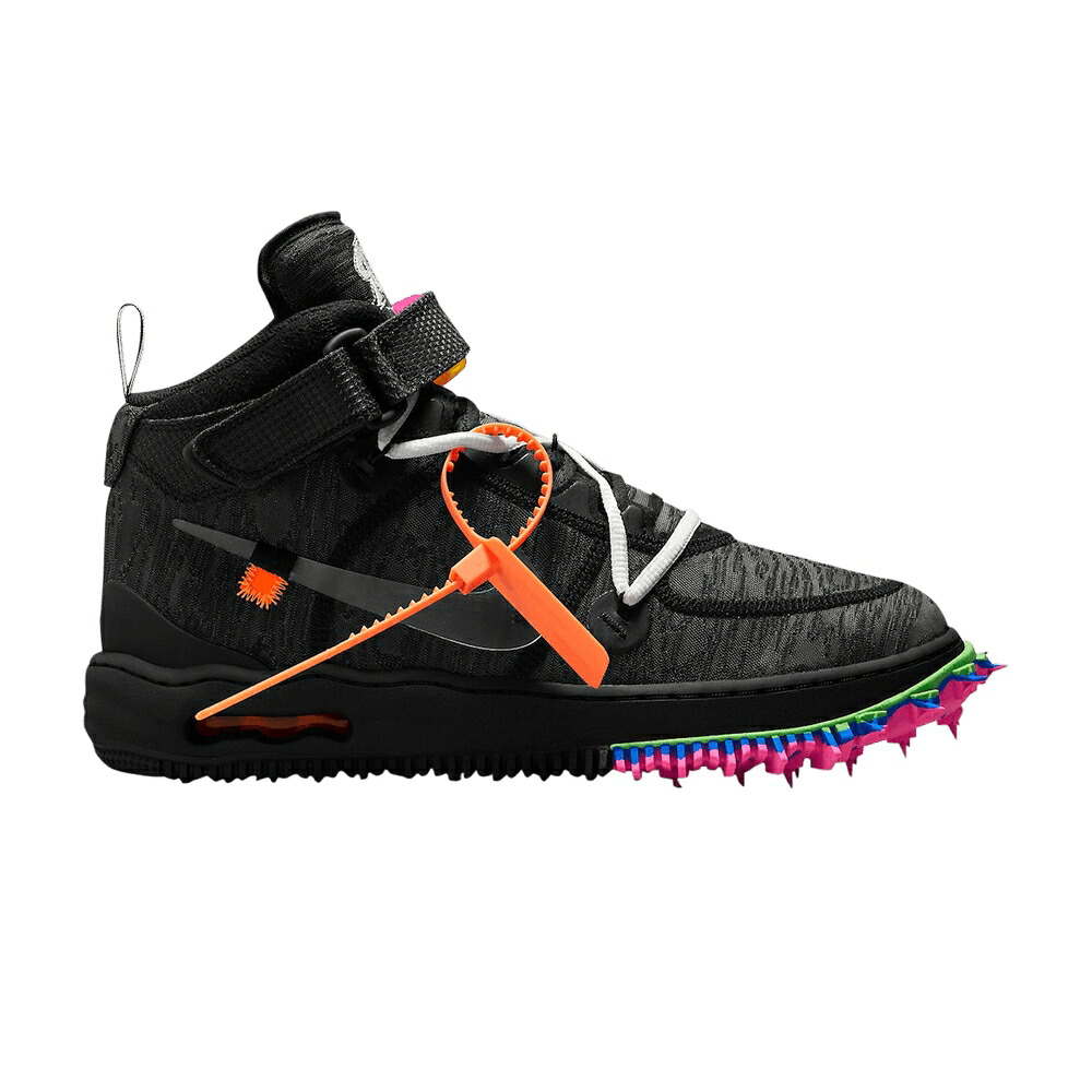 ナイキ 象牙色 ミッド 黒いこと 黒いこと 空軍 \u0027BLACK\u0027 スニーカー メンズ NIKE OFF-WHITE X AIR FORCE 1 MID / BLACK CLEAR BLACK