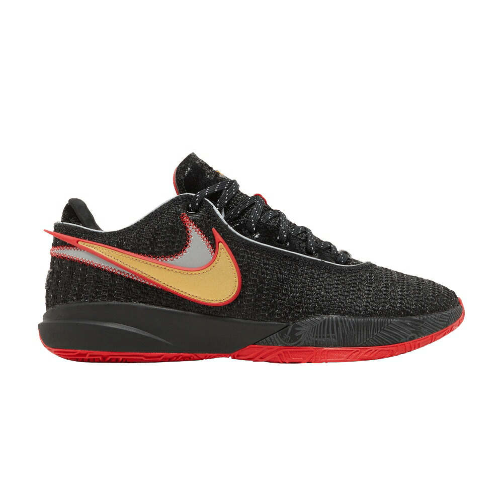 ナイキ レブロン 黒色 ブラック 赤 レッド TRINITY スニーカー メンズ NIKE LEBRON 20 / BLACK BLACK UNIVERSITY RED