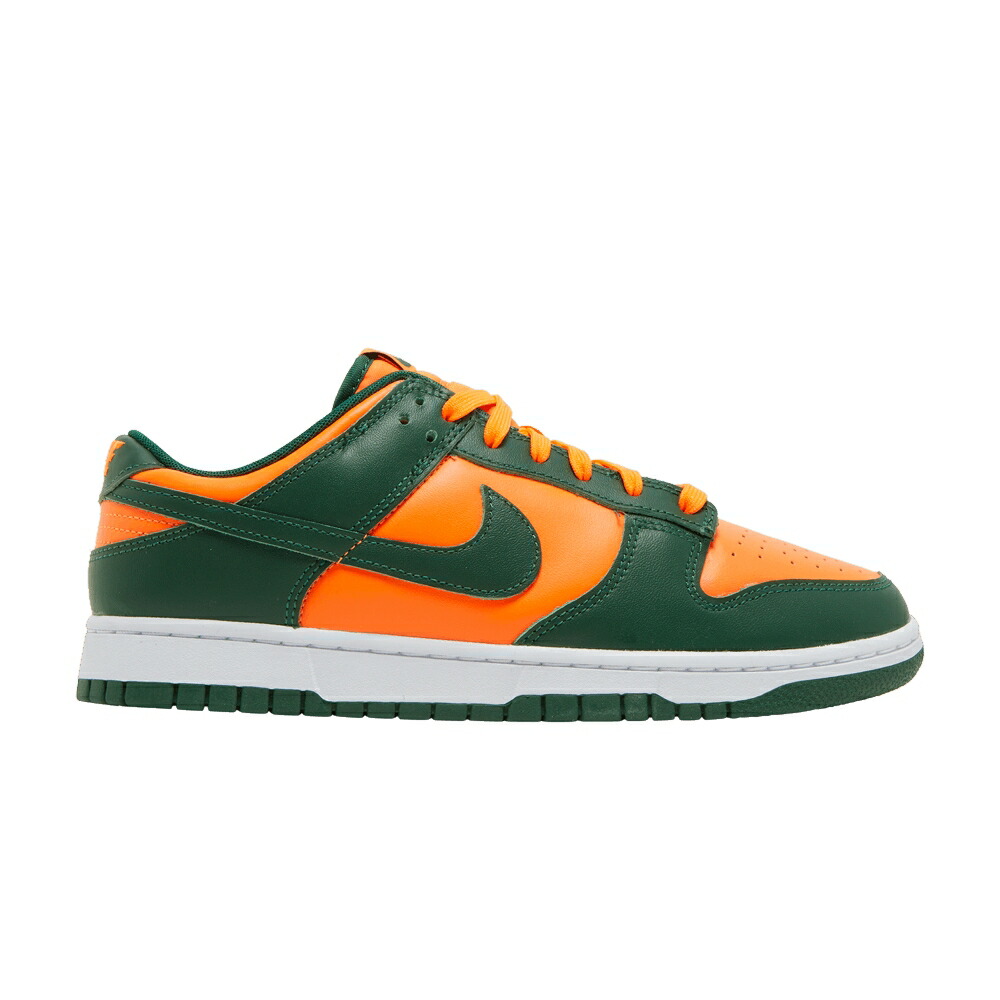 ナイキ ダンク 緑 グリーン 白色 ホワイト 橙 オレンジ ダンクロー 'マイアミ ハリケーンズ' スニーカー メンズ NIKE DUNK LOW 'MIAMI HURRICANES' / GORGE GREEN WHITE TOTAL ORANGE