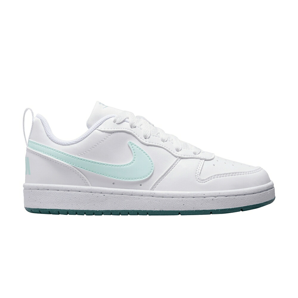 ナイキ コート 翡翠 ジェード 白色 ホワイト コートバーロウ 'WHITE TEAL' ジュニア キッズ NIKE COURT BOROUGH LOW RECRAFT GS JADE ICE / WHITE GEODE TEAL JADE ICE ベビー マタニティ スニーカー｜スニケス