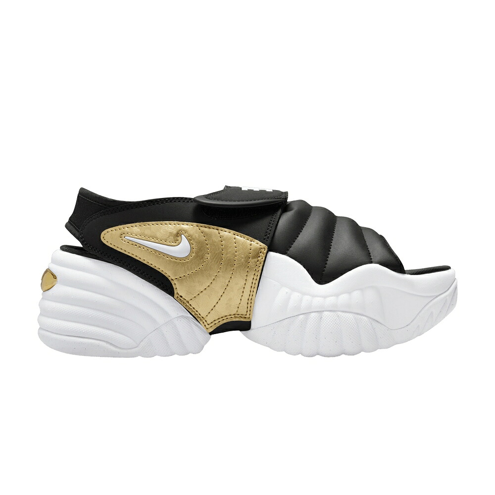 ナイキ 白いこと 白いこと 黒いこと 黒いこと ゴールド \u0027BLACK GOLD\u0027 スニーカー レディース NIKE WMNS ADJUST FORCE SANDAL WHITE METALLIC / BLACK METALLIC GOLD WHITE