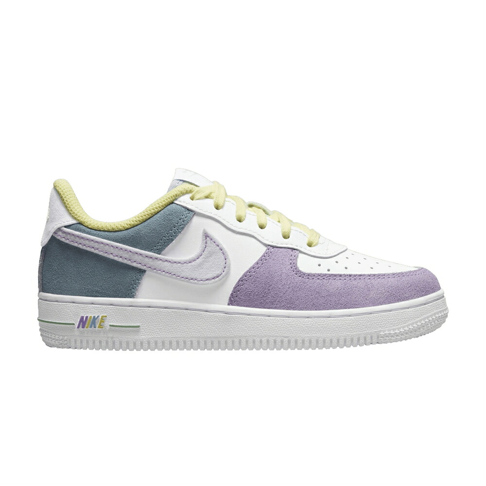 ナイキ 白いこと 白いこと \u0027EASTER\u0027 お坊っちゃん キッズ NIKE FORCE 1 LV8 なおなお書き / WHITE WHITE LIGHT ZITRON もの言う花 マタニティ スニーカー
