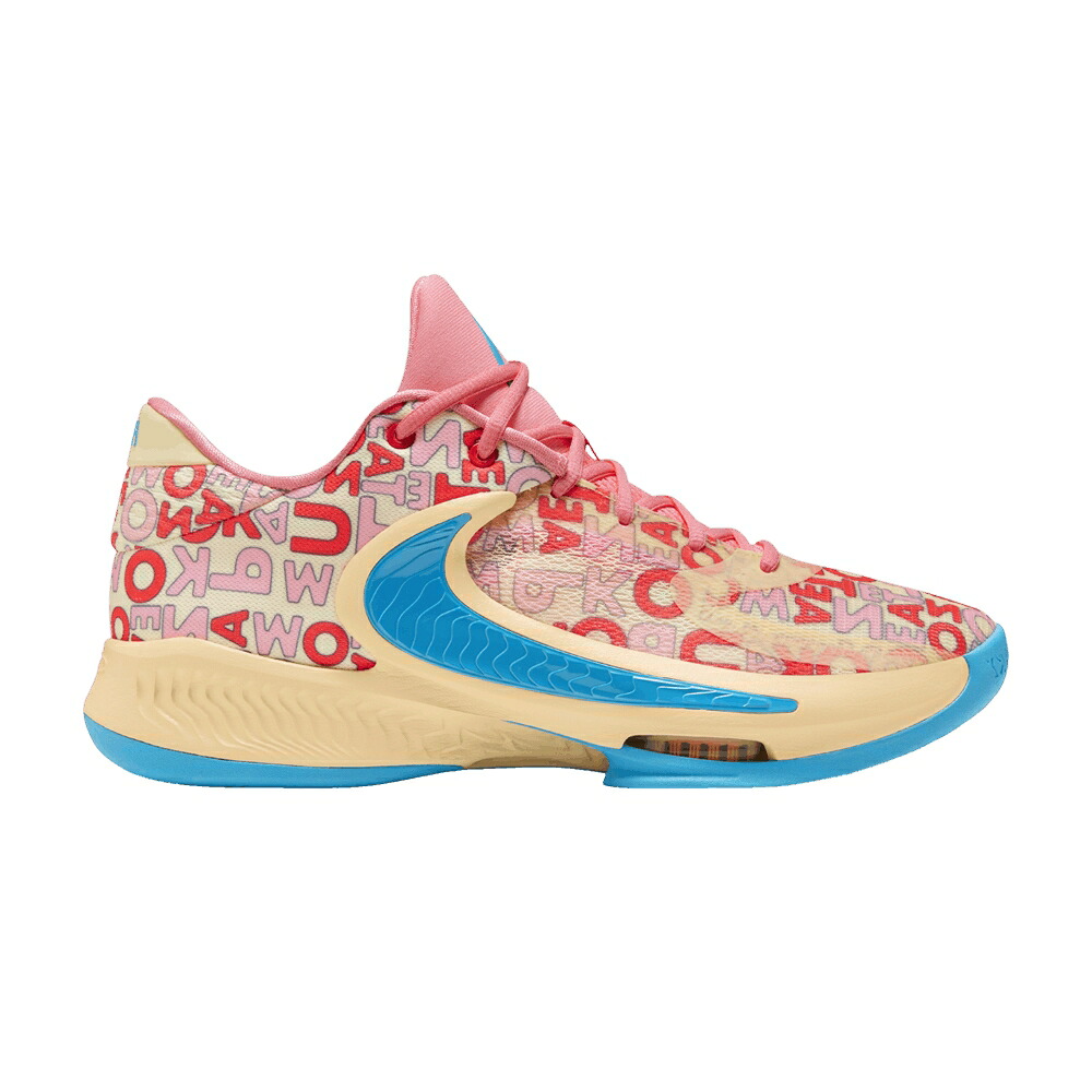 ナイキ 望遠レンズ ナイロン 雷光 青味 青み 望遠レンズフリーク \u0027LETTER CORAL\u0027 スニーカー メンズ NIKE ZOOM FREAK 4 EP BROS - / LIGHT CLOUD NYLON LIGHTNING BLUE