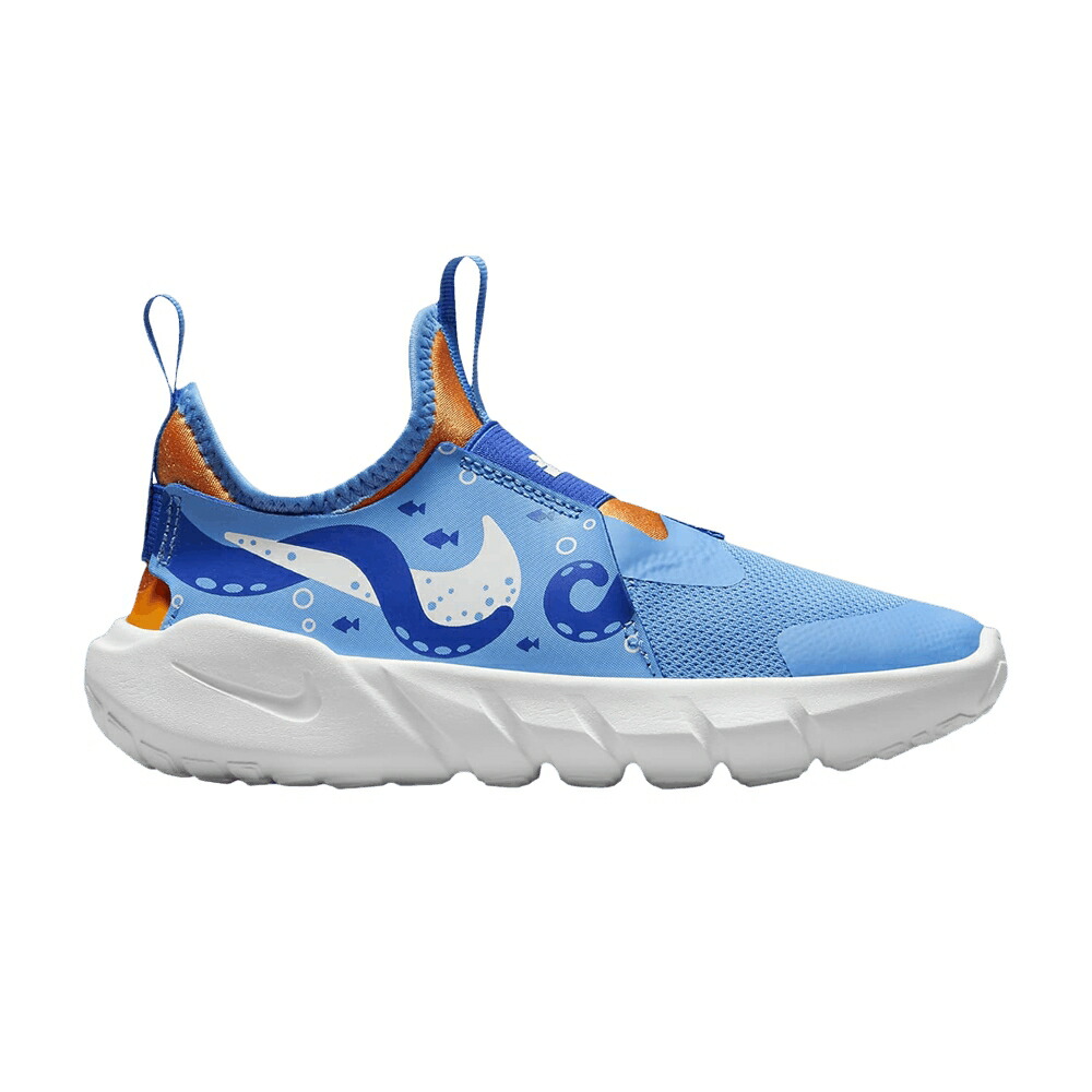 ナイキ 青味 青み 橙 オレンジ色 \u0027OCTOPUS\u0027 御坊っちゃん キッズ NIKE FLEX RUNNER 2 LIL なおなお書き / UNIVERSITY BLUE VIVID ORANGE もの言う花 マタニティ スニーカー