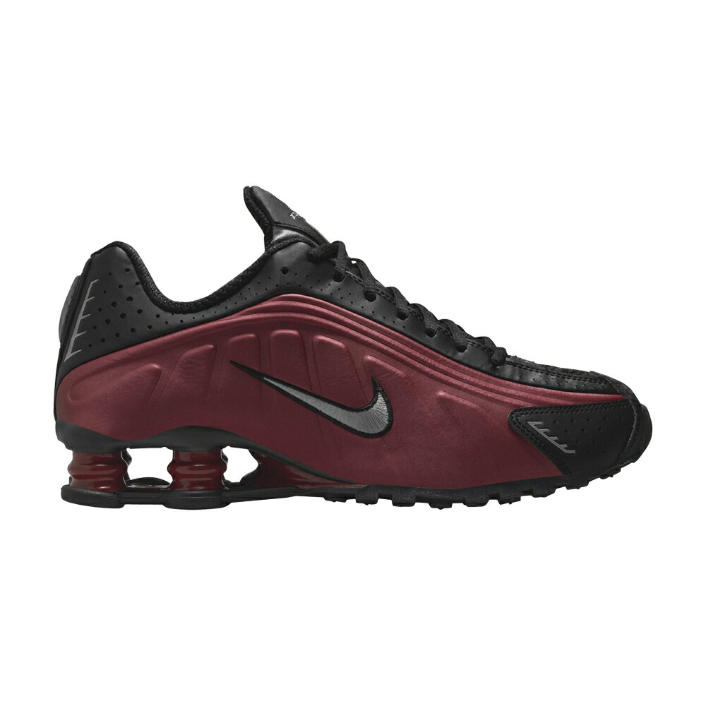 ナイキ ショックス チーム 赤 レッド 黒色 ブラック 銀色 シルバー BLACK RED スニーカー レディース NIKE WMNS SHOX R4 TEAM / TEAM RED BLACK METALLIC SILVER