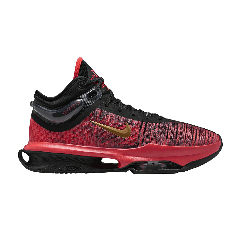 ナイキ ズーム 黒色 ブラック 赤 レッド ゴールド 'CANADIAN ROOTS' スニーカー メンズ NIKE SHAEDON SHARPE X AIR ZOOM GT JUMP 2 EP / BLACK RED METALLIC GOLD｜スニケス