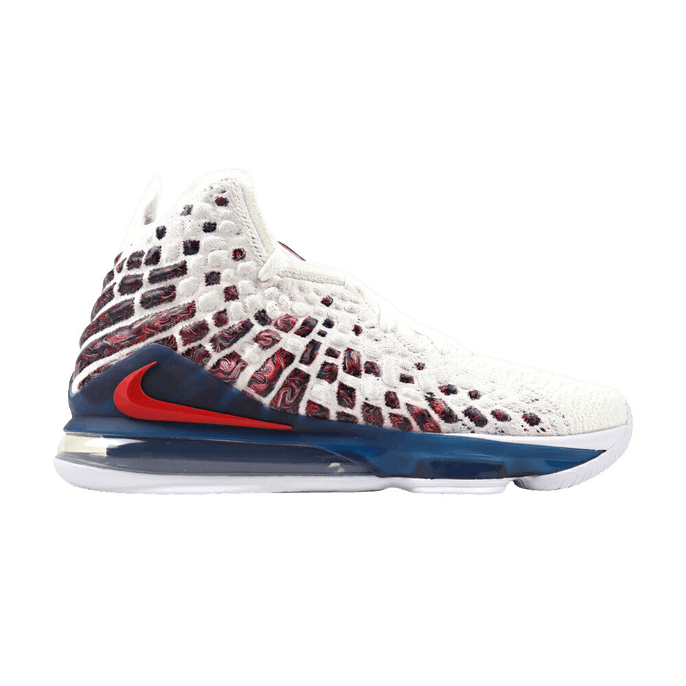 ナイキ レブロン 白色 ホワイト 赤 レッド カレッジ 'UCONN HOME' スニーカー メンズ NIKE LEBRON 17 PE / WHITE UNIVERSITY RED COLLEGE｜スニケス