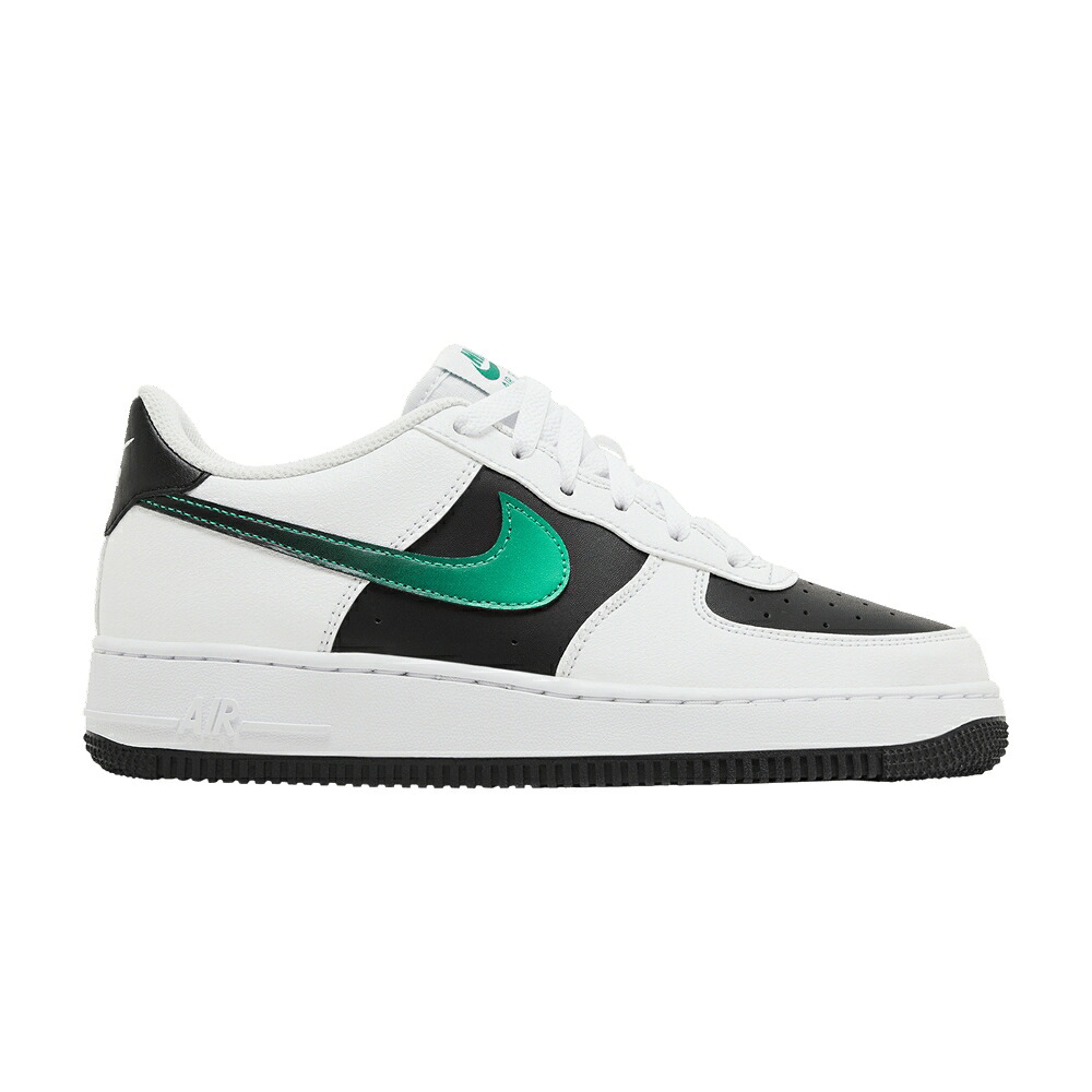 ナイキ 黒いこと 黒いこと 白いこと 白いこと 闘技場 空軍 \u0027WHITE MALACHITE\u0027 御坊っちゃん キッズ NIKE AIR FORCE 1 LV8 2 GS BLACK / WHITE BLACK MALACHITE STADIUM もの言う花 マタニティ スニーカー