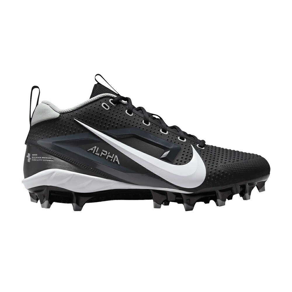 ナイキ アルファ 黒色 ブラック 灰色 グレー 'BLACK WHITE' スニーカー メンズ NIKE ALPHA MENACE 4 VARSITY / BLACK LIGHT SMOKE GREY METALLIC